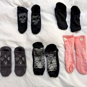 Pure Barre Sticky Socks Lot Of 5 Medium